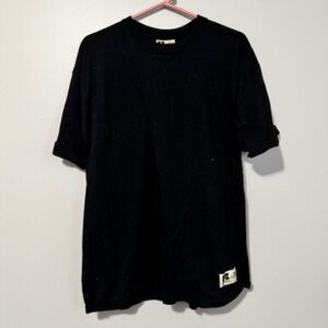 USED Men's Russell Short Sleeve Shirt Color Black Size Large